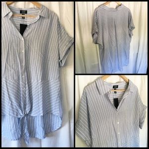 NWT Shortsleeved Striped Jones New York Top